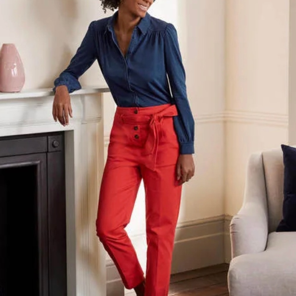NWT Boden Gathered Detail Jersey Shirt, US 10R